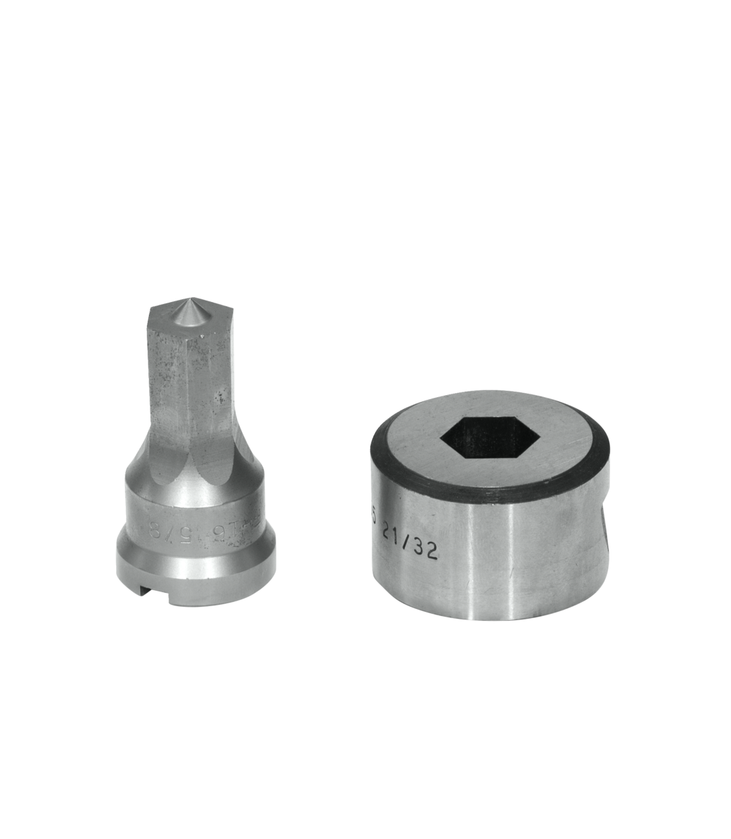 Edwards Ironworkers 5/8 in. Hex Punch & Die Set with Key-Way PDH5/8