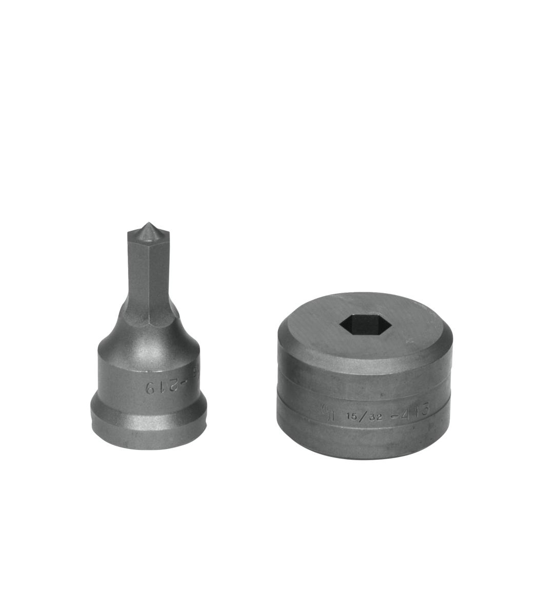 Edwards Ironworkers 7/16 in. Hex Punch & Die Set with Key-Way PDH7/16
