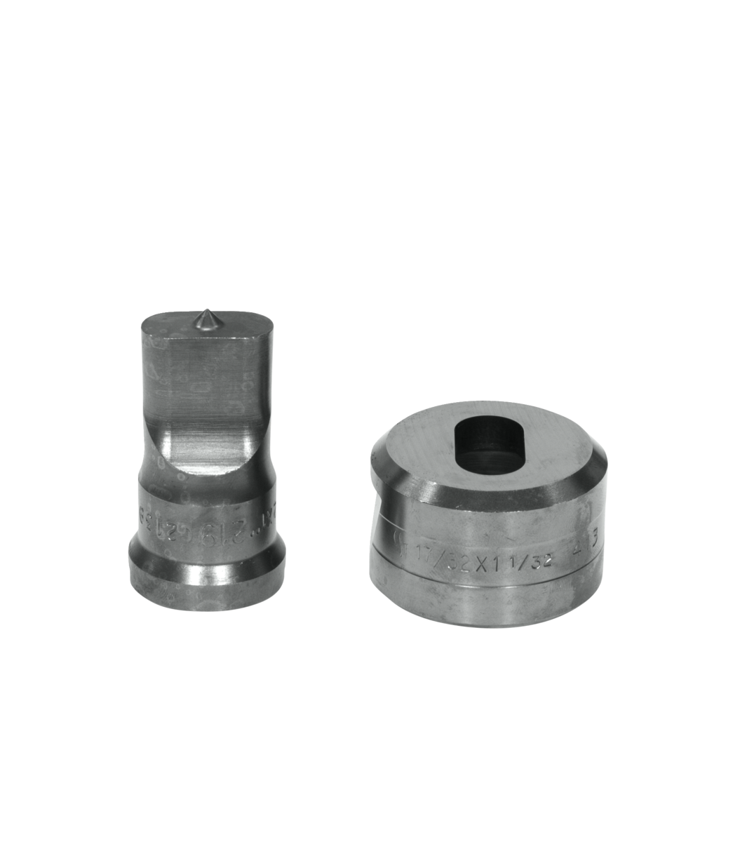 Edwards Ironworkers 1/2x1 Oblong Punch & Die Set with Key-Way PDOB1/2X1