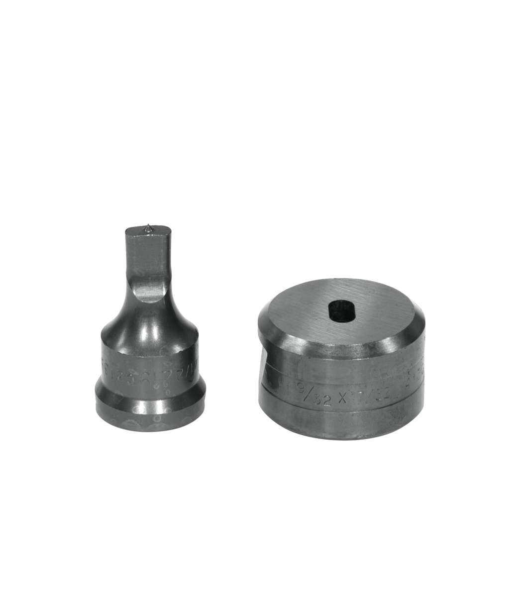 Edwards Ironworkers 1/4x1/2 Oblong Punch & Die Set with Key-Way PDOB1/4X1/2