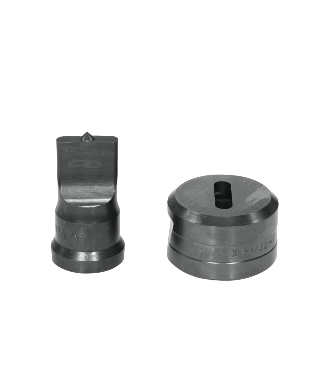 Edwards Ironworkers 1/4x1 Oblong Punch & Die Set with Key-Way PDOB1/4X1