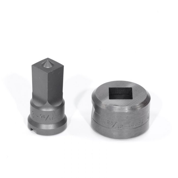 Edwards Ironworkers 11/16 in. Square Punch & Die Set with Key-Way PDSQ11/16