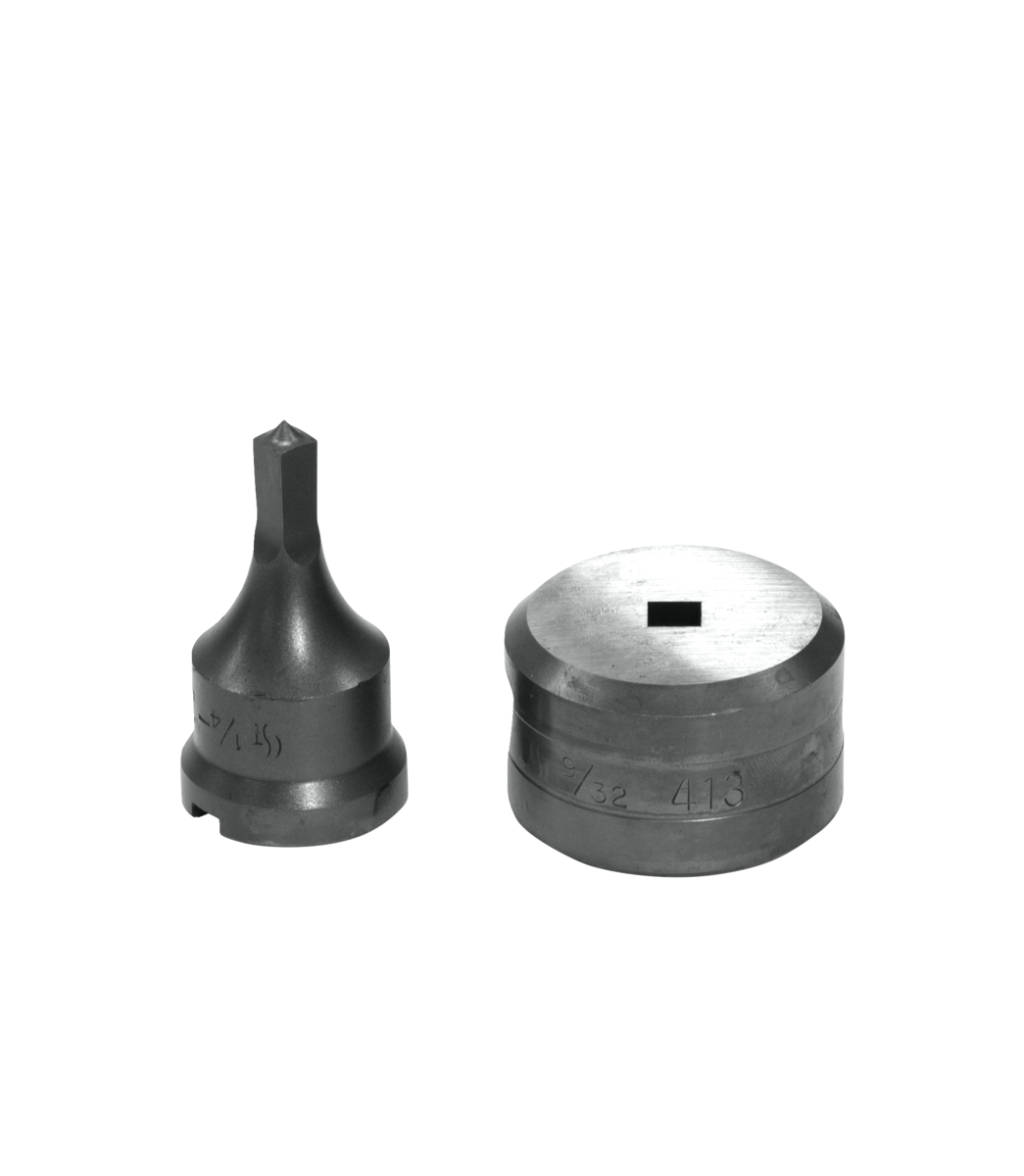 Edwards Ironworkers 1/4 in. Square Punch & Die Set with Key-Way PDSQ1/4