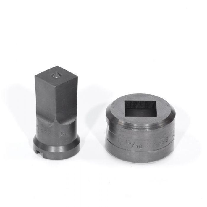 Edwards Ironworkers 25/32 in. Square Punch & Die Set with Key-Way PDSQ25/32