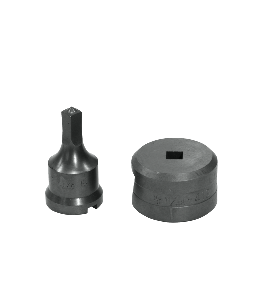 Edwards Ironworkers 5/16 in. Square Punch & Die Set with Key-Way PDSQ5/16