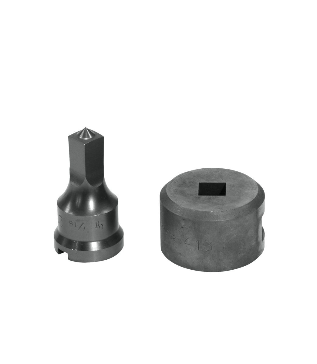 Edwards Ironworkers 7/16 in. Square Punch & Die Set with Key-Way PDSQ7/16
