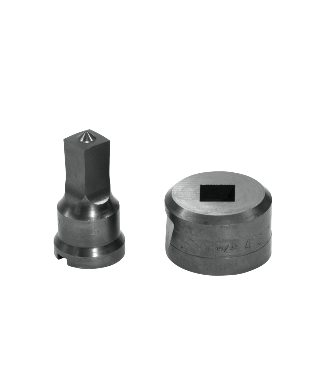 Edwards Ironworkers 9/16 in. Square Punch & Die Set with Key-Way PDSQ9/16