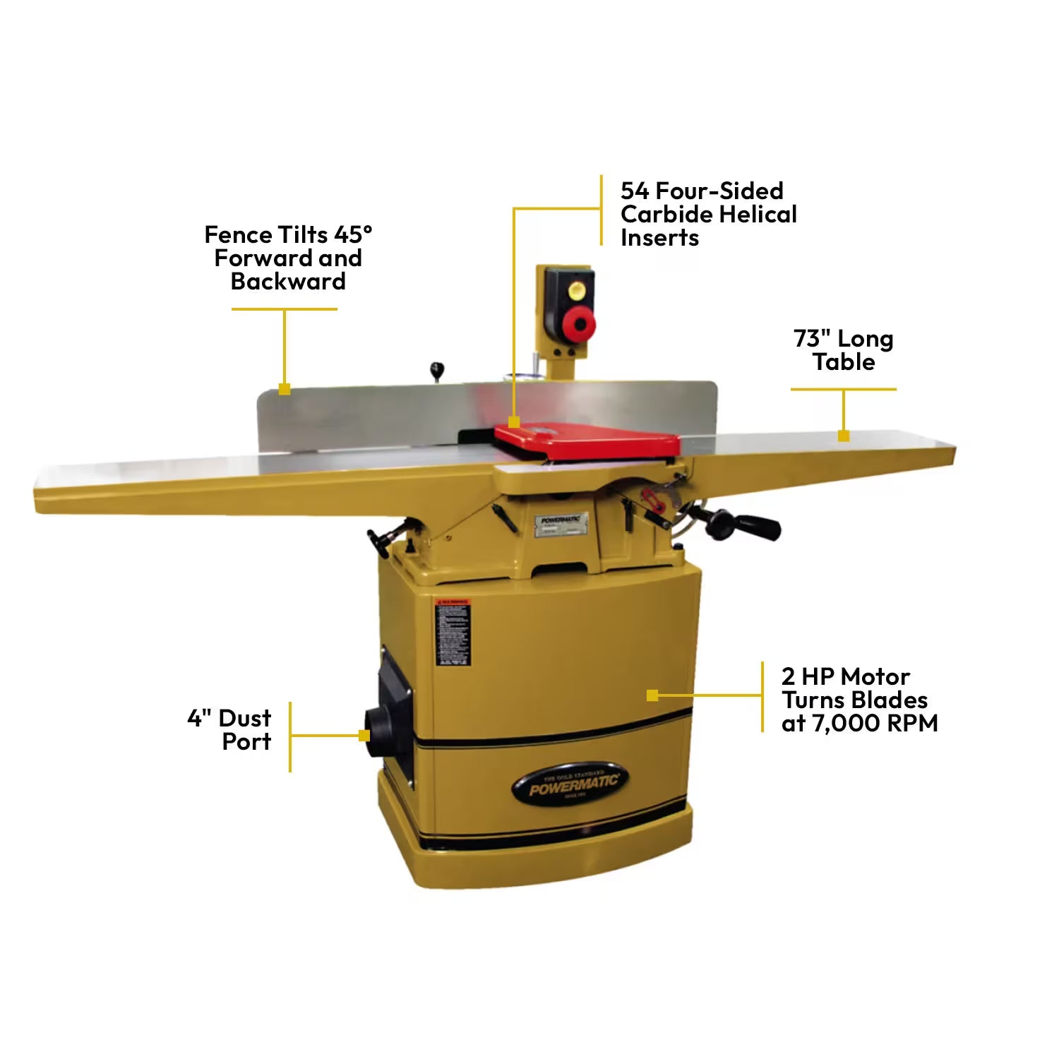 Powermatic 60HH 8 in. 2HP 1PH 230V Helical Head Jointer 1610086K