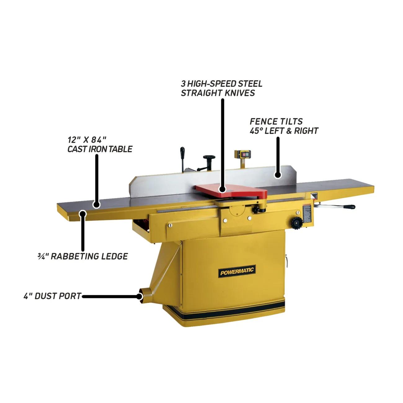 Powermatic 1285 12 in. Jointer, 3HP, 1PH, 230V 1791241