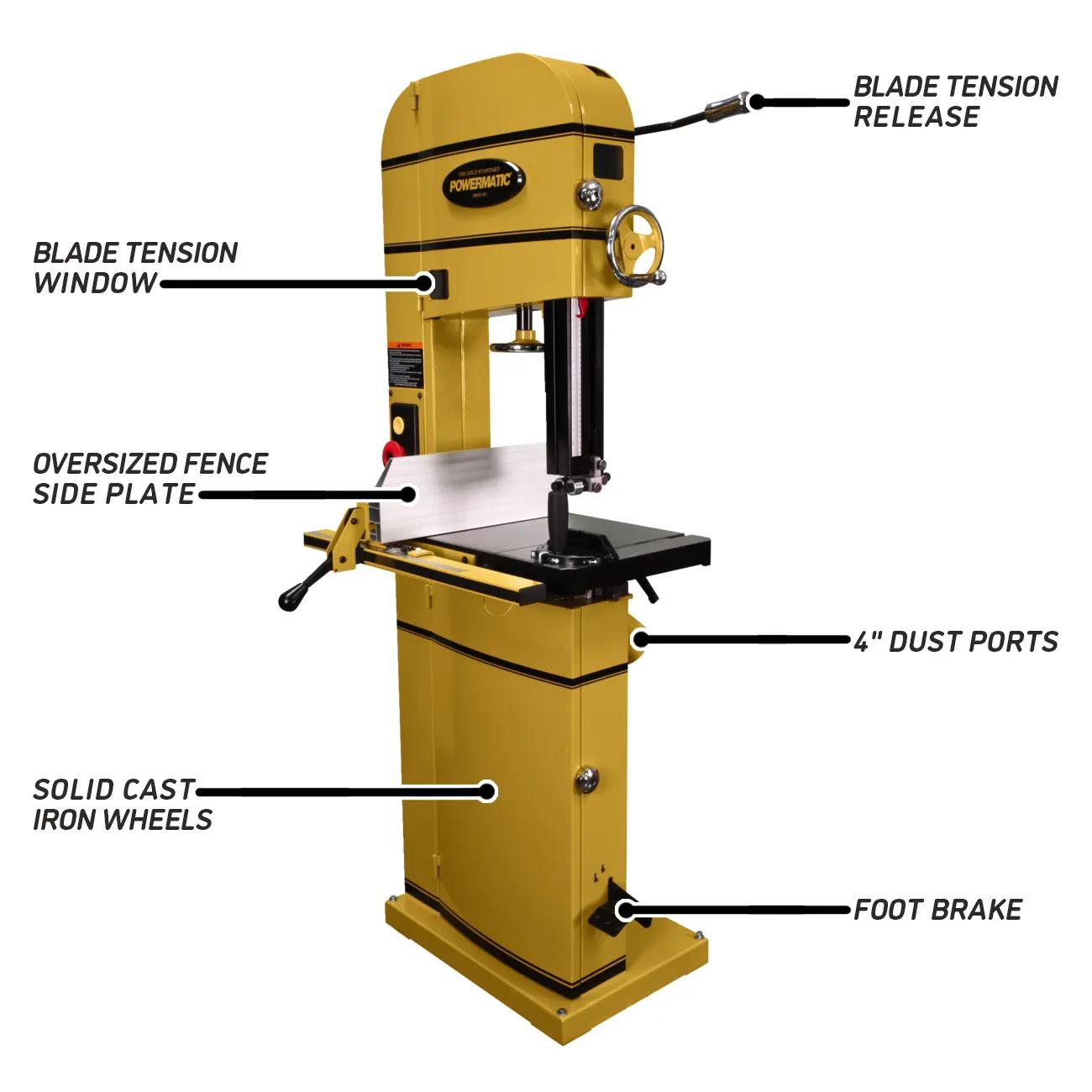 Powermatic PM1500 14 in. Bandsaw, 3HP, 1PH, 230V 1791500