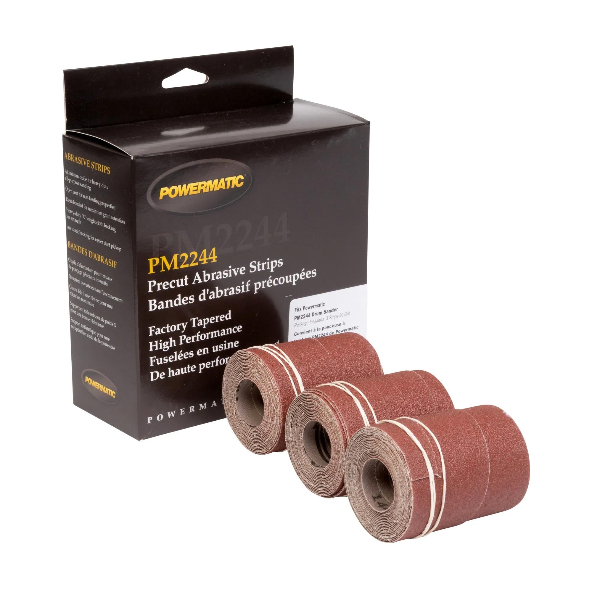 Powermatic PM2244 Precut Abrasive, 80 Grit, 3 Pack 1792203