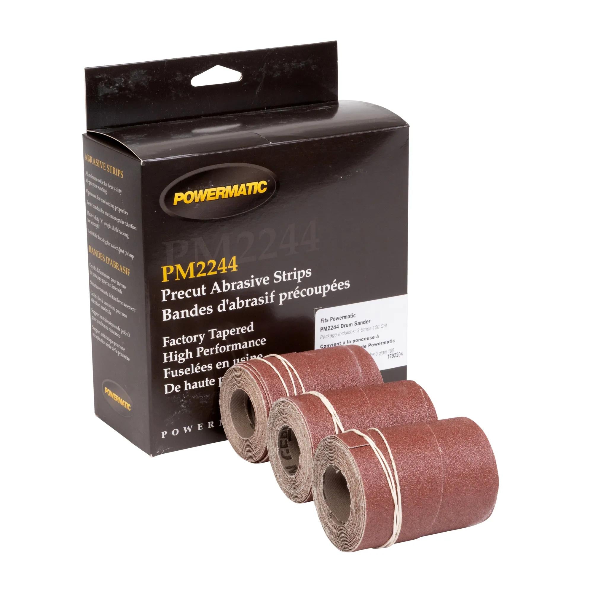 Powermatic PM2244 Precut Abrasive, 100 Grit, 3 Pack 1792204