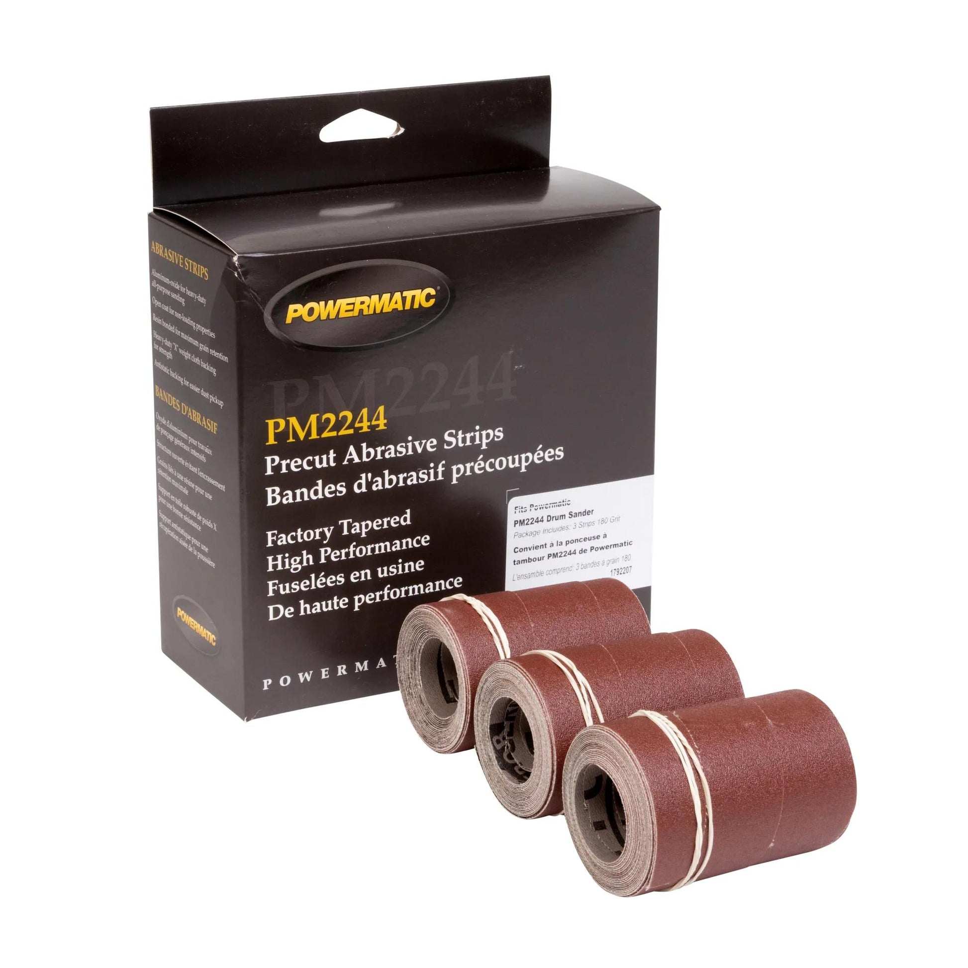 Powermatic PM2244 Precut Abrasive, 180 Grit, 3 Pack 1792207
