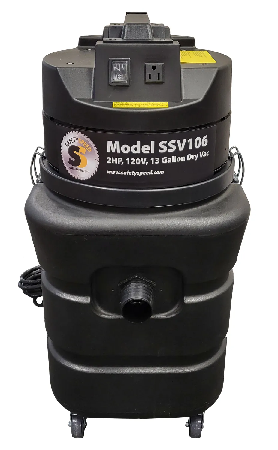 Safety Speed Cut Automated Industrial Vacuum 13 Gal 2HP 1Ph 115V SSV106