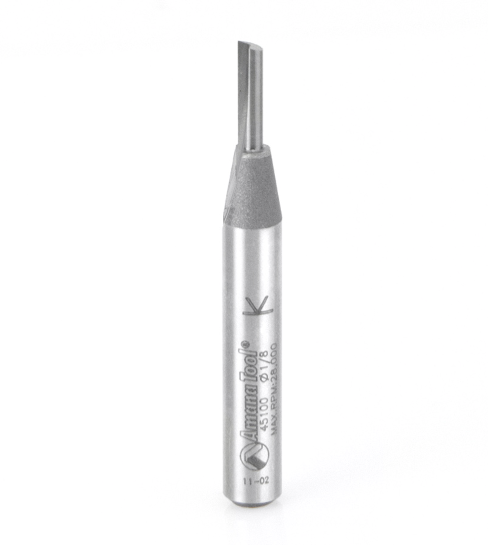 Amana Tool Single Flute 1/8 Dia. 1/4 in Shank 45100