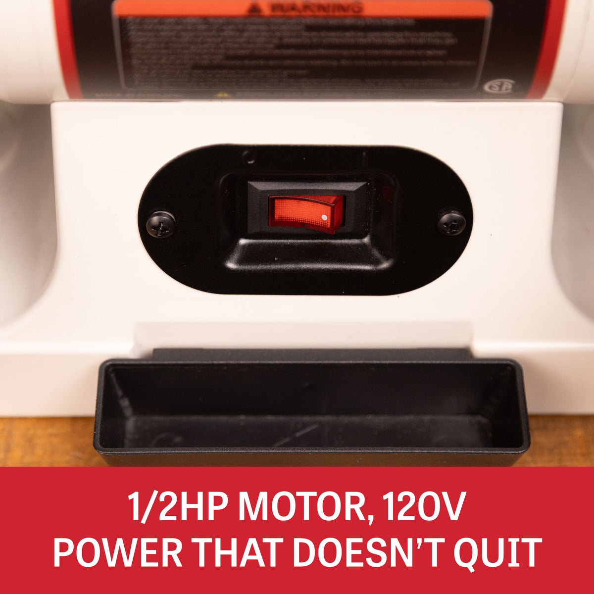 Jet JWBG-8HS 8 in. Benchtop Grinder with LED Lights, 1/2 HP, 120V 1-Phase JT1-3161