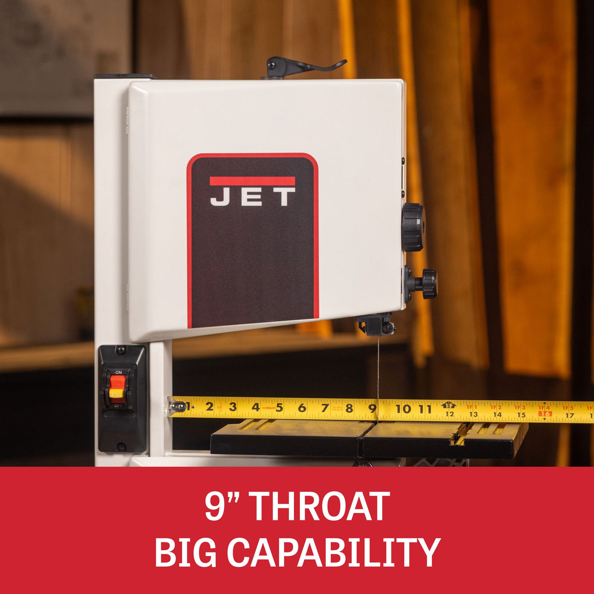 Jet JWBS-9 9 in. Benchtop Bandsaw, 3-1/2 in. Resaw Capacity, 2.8A, 120V JT1-3604