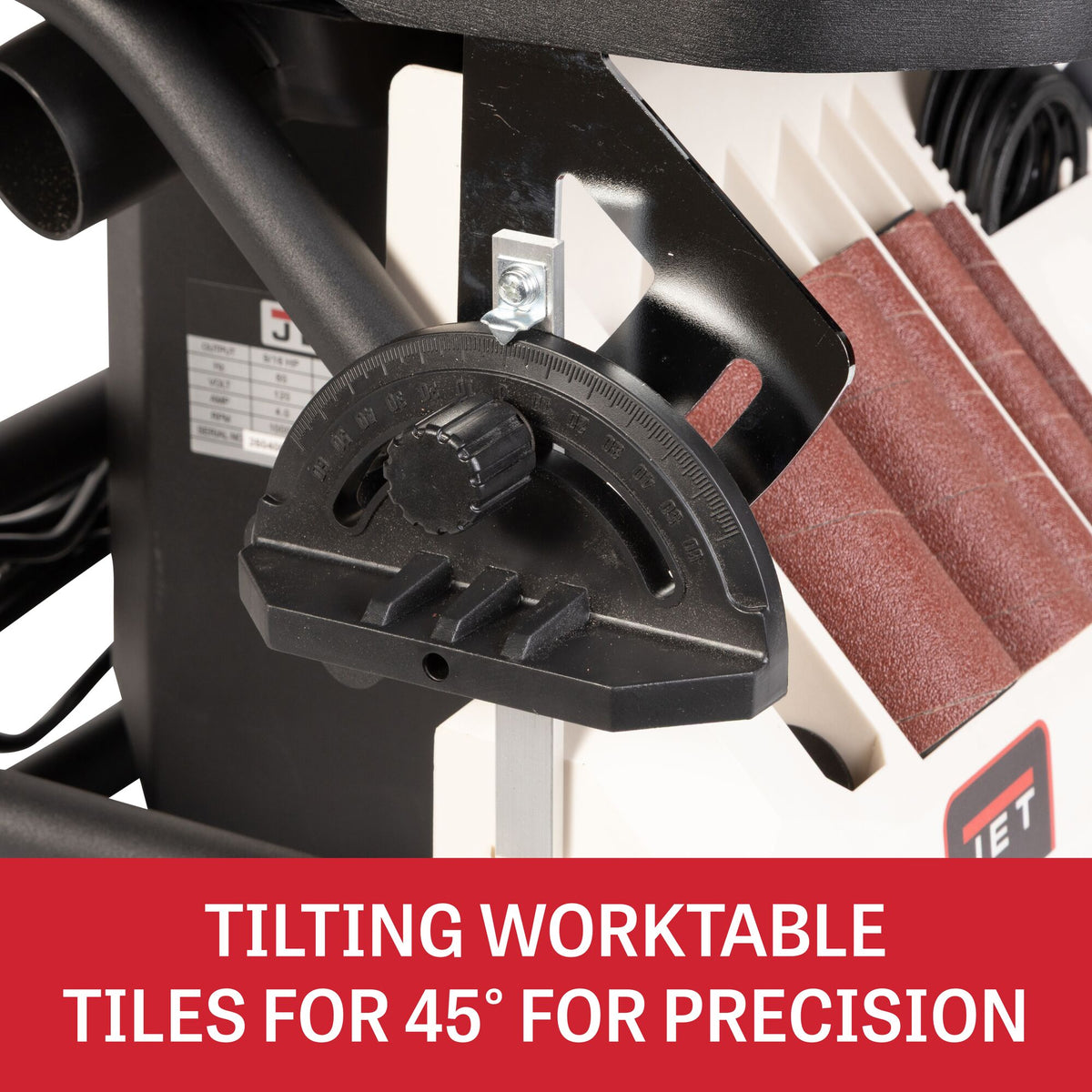 Jet JWOES-4 4 x 24 in. Benchtop Oscillating Edge and Spindle Sander, 1/2 HP, 120V 1-Phase JT1-3605