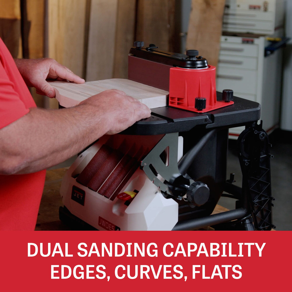 Jet JWOES-4 4 x 24 in. Benchtop Oscillating Edge and Spindle Sander, 1/2 HP, 120V 1-Phase JT1-3605