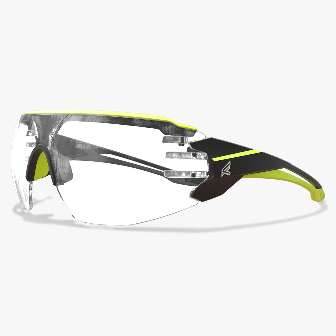 Edge Eyewear Taven - Black frame with Hi-Vis Yellow TPR / Vapor Shield Clear Lenses TV161VS