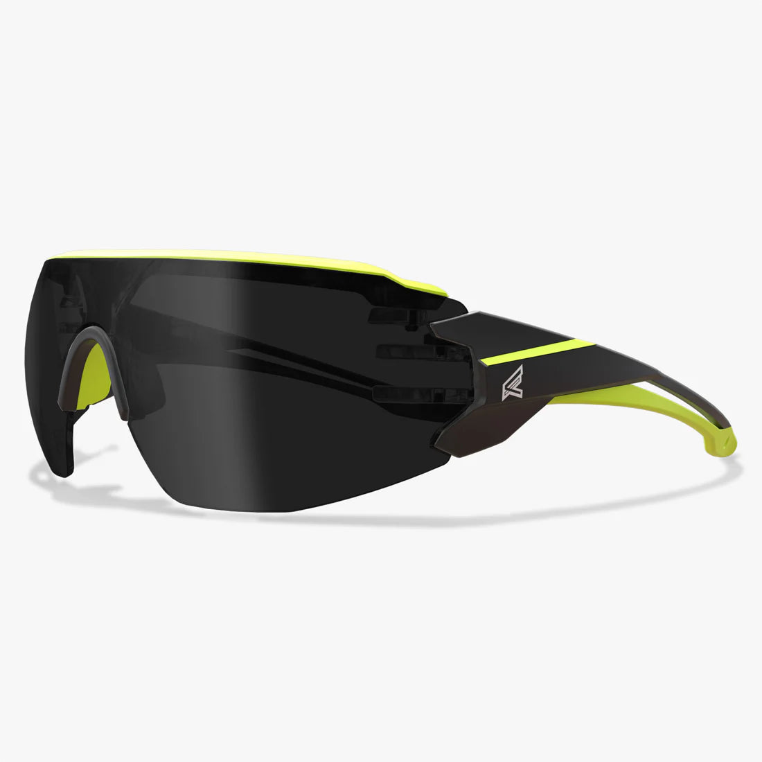 Edge Eyewear Taven - Black frame with Hi-Vis Yellow TPR / Vapor Shield Smoke Lenses TV166VS