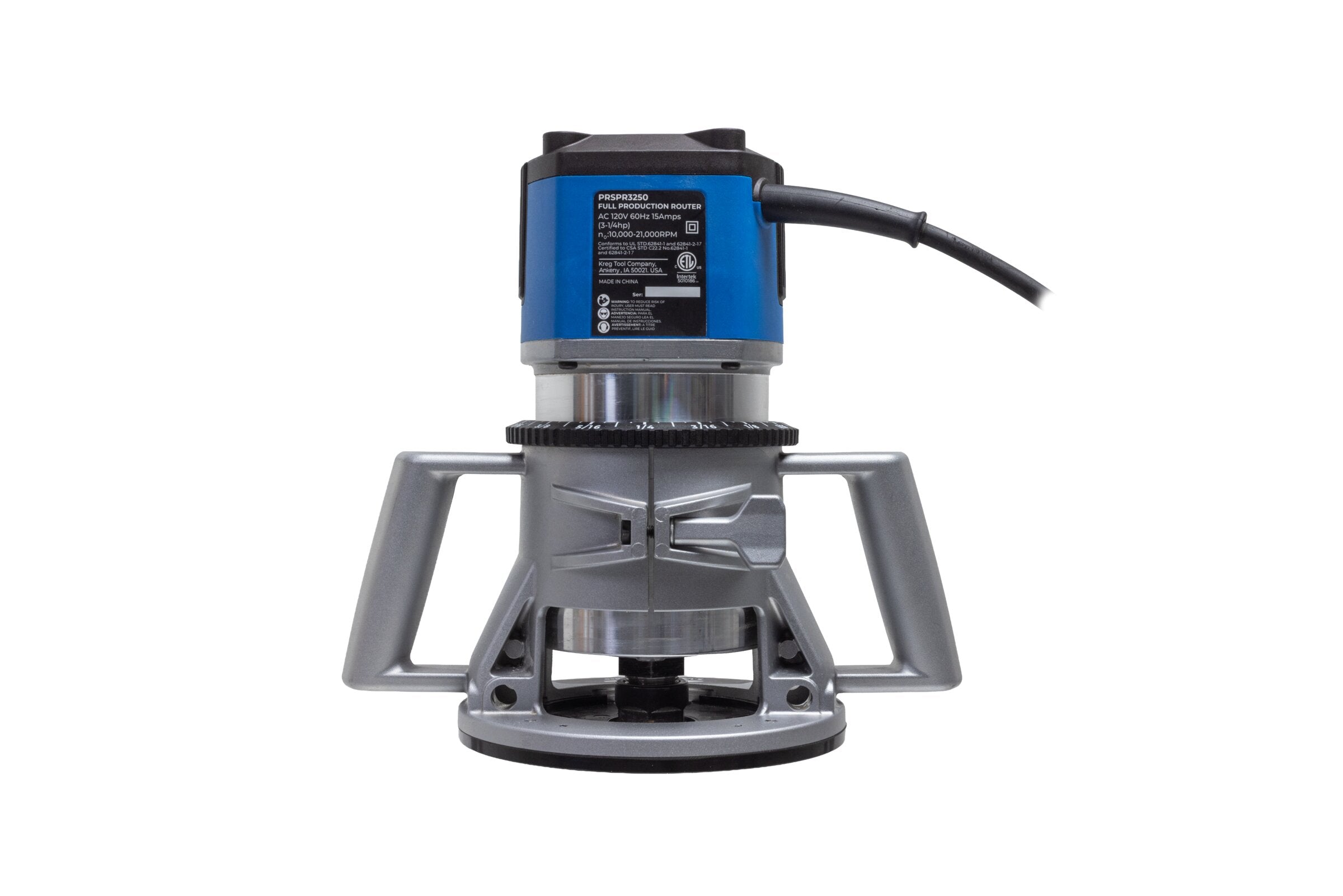 Kreg 3-1/4 HP SureSpeed Fixed-Base Router PRSPR325