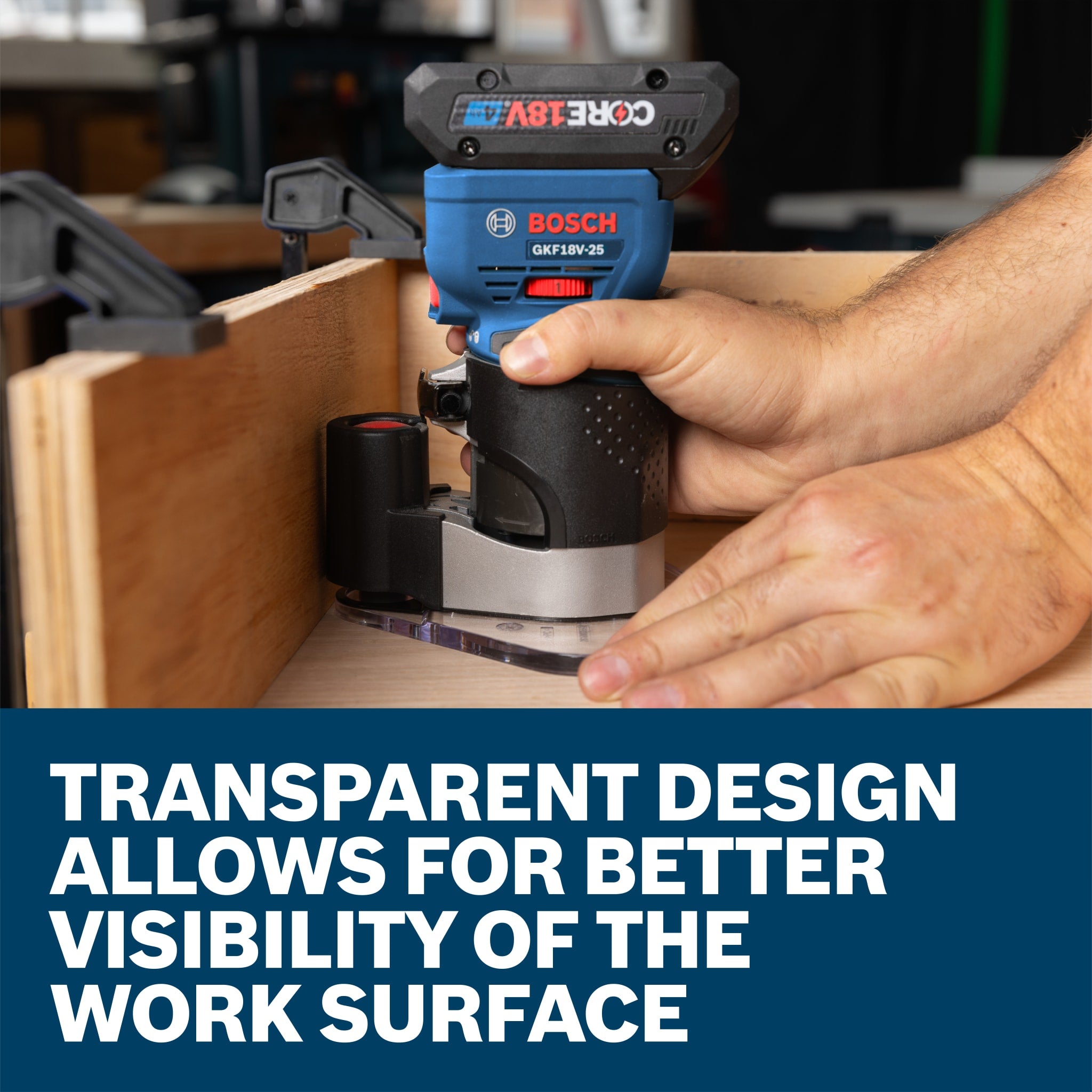 Bosch Palm Router D-Shaped Sub-Base GKFD01