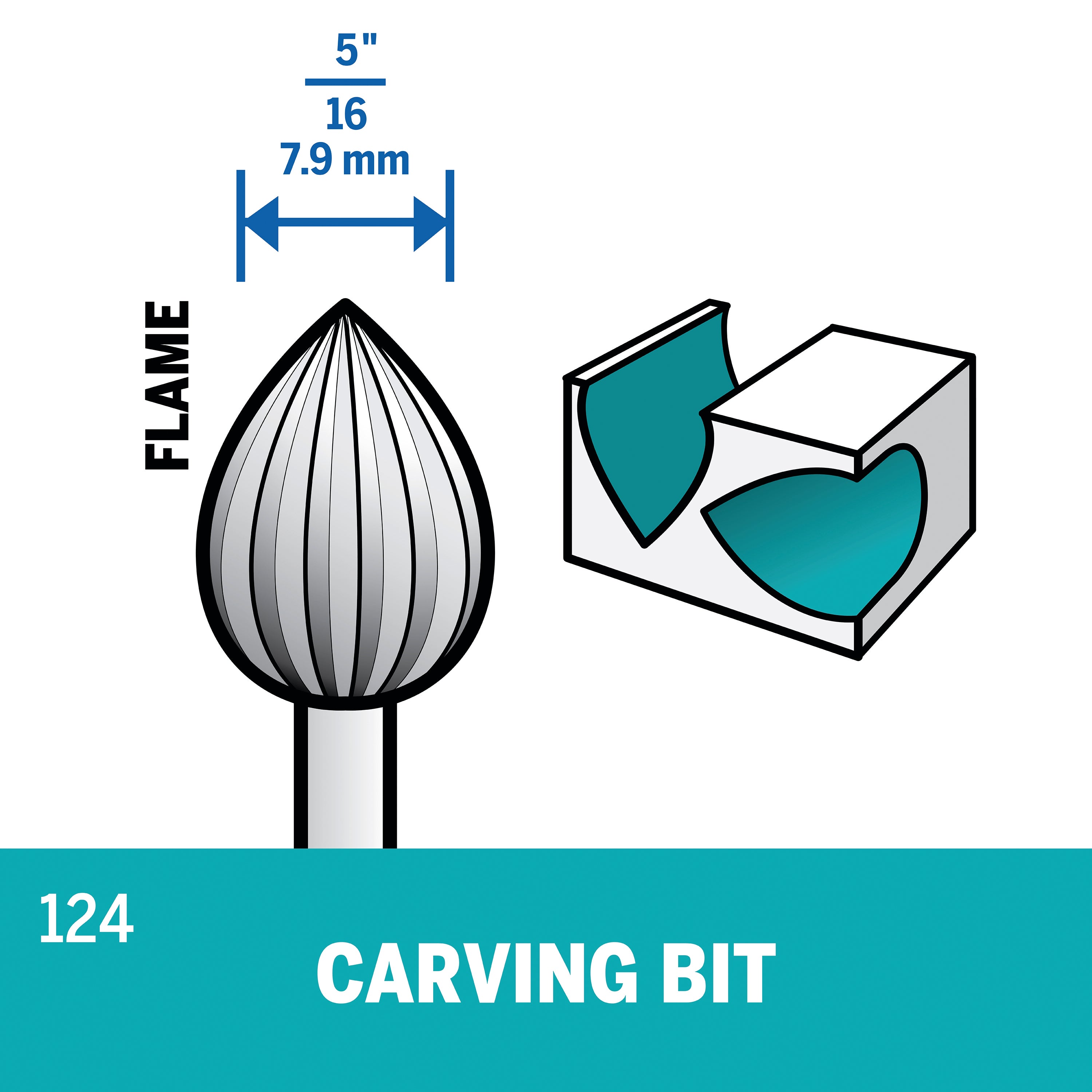 Dremel 5/16 in. Carving Bit 124