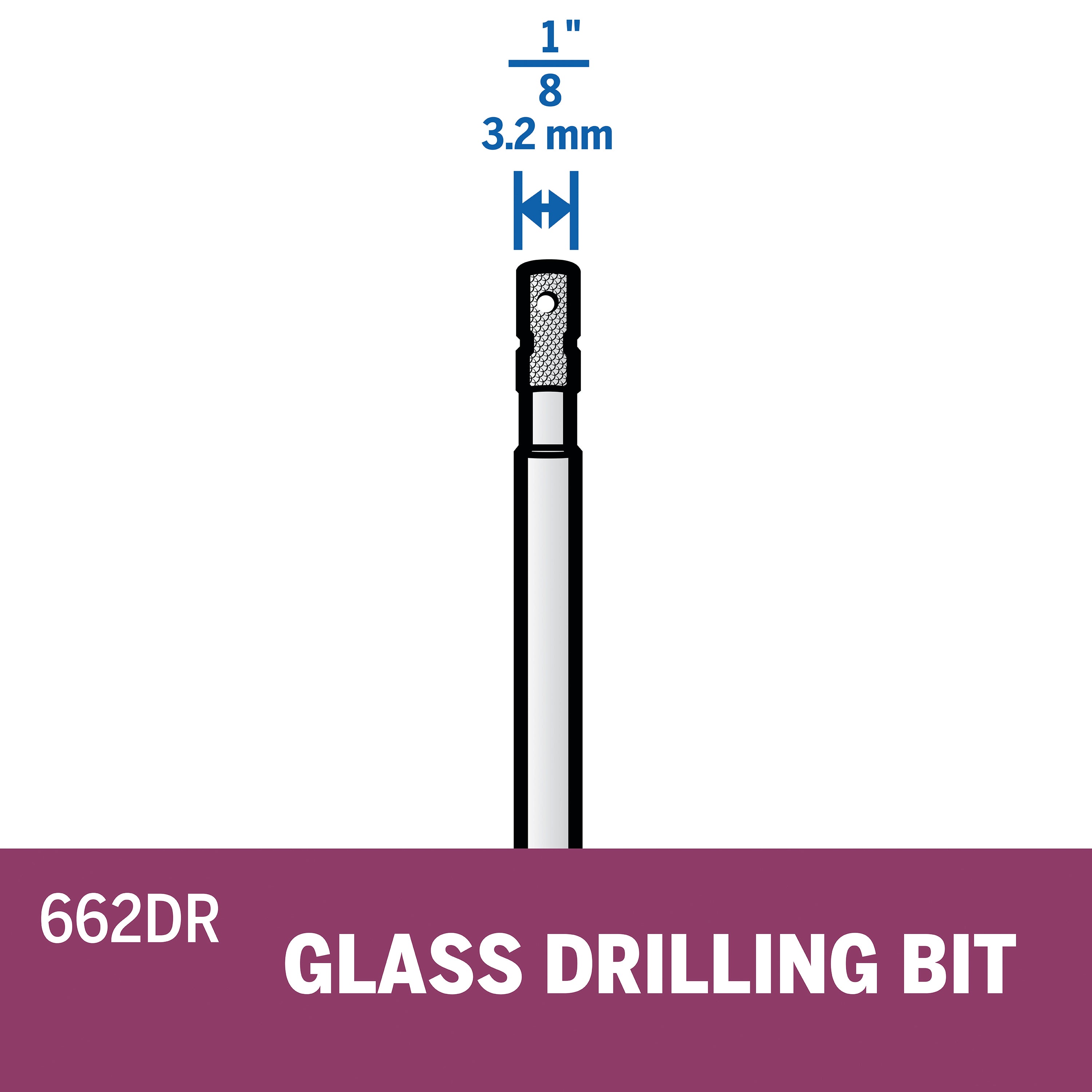 Dremel 1/8 in. Glass Drilling Bit 662DR