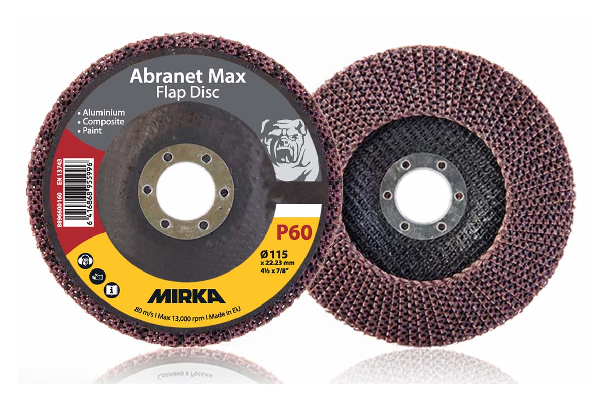 Mirka Abranet Max 4.5" Flap Disc T29 ALOX 60, 10/Box 8896600160