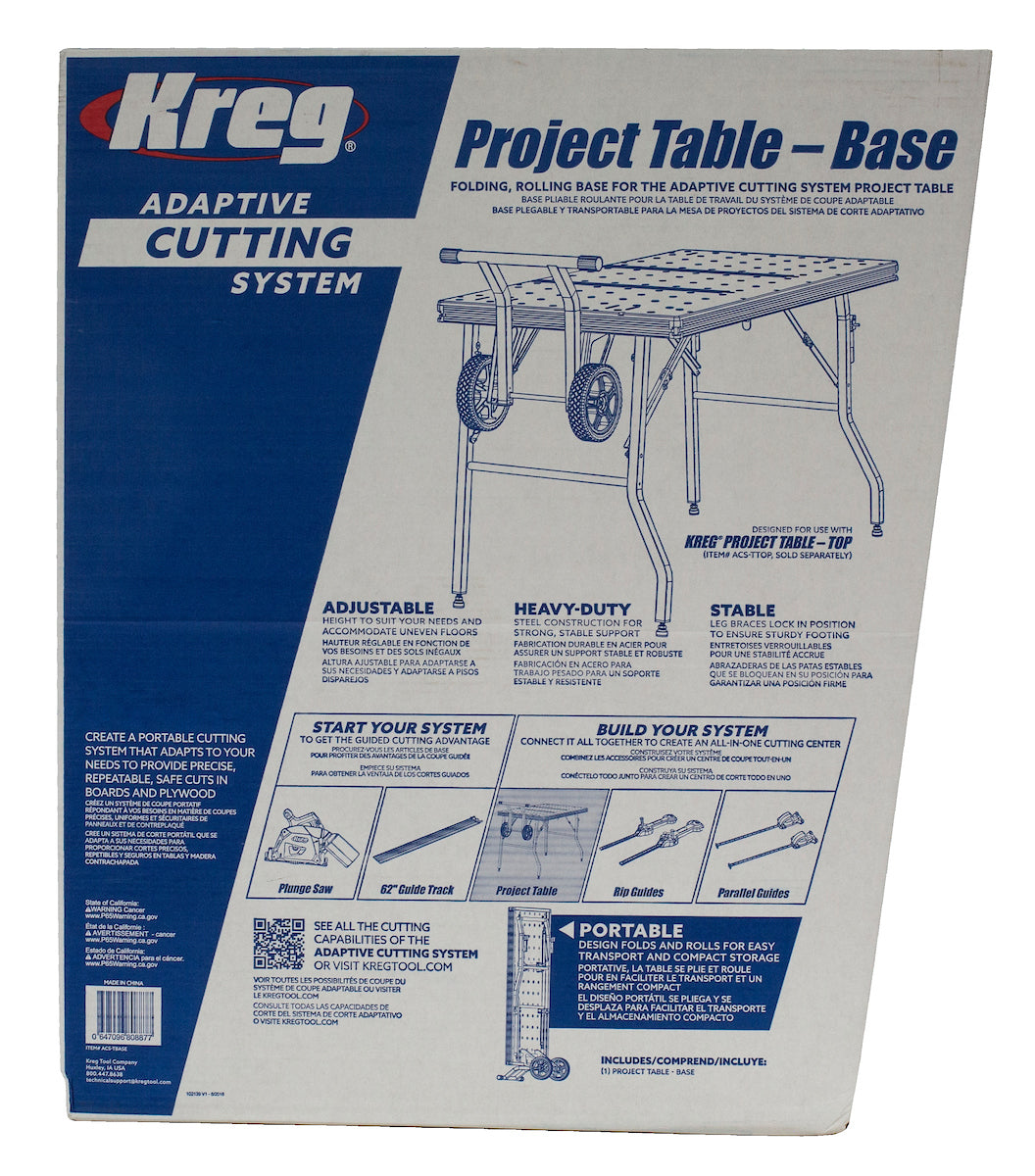 Kreg Adaptive Cutting System Project Table Base ACS-TBASE