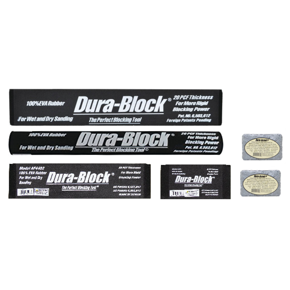 Mirka Hand Sanding Block Kit 6-Piece PSA/Plain, 1/Pkg AF44A