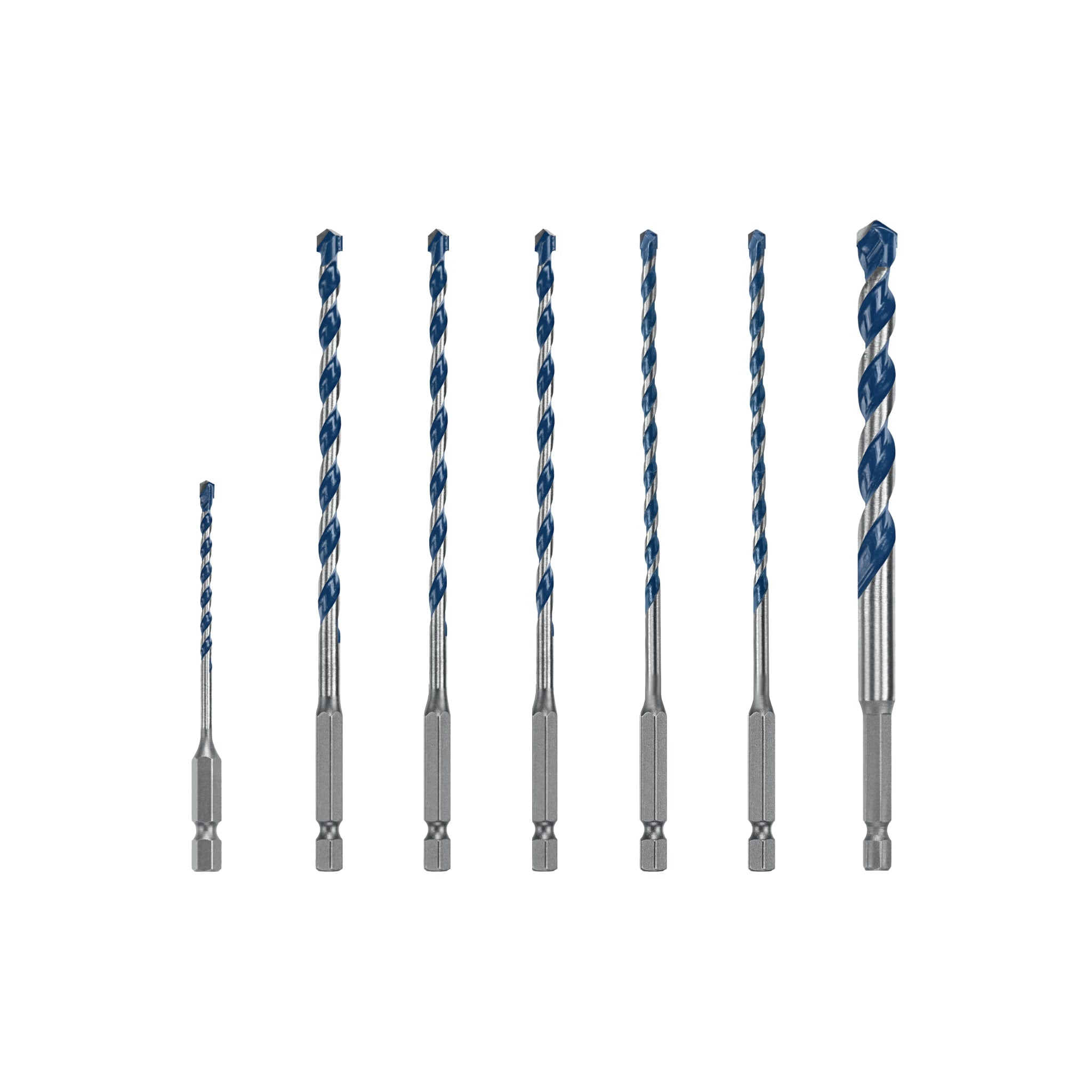 Bosch 7-piece Blue Xtreme Carbide Hammer Drill Bit Set BXH7S