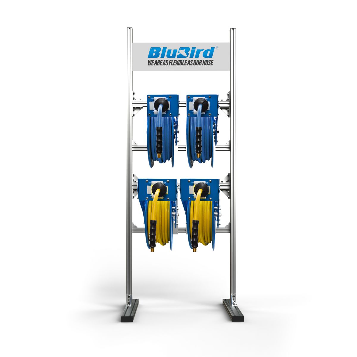 Blubird Aluminium Reel Stand - 4 Reels ALMSTD-4