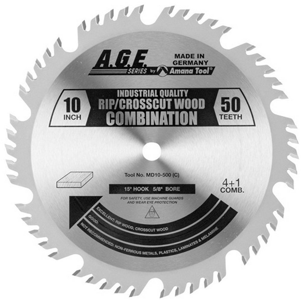 Amana Tool Combination 10 in x 50T 5/8 in Bore MD10-500