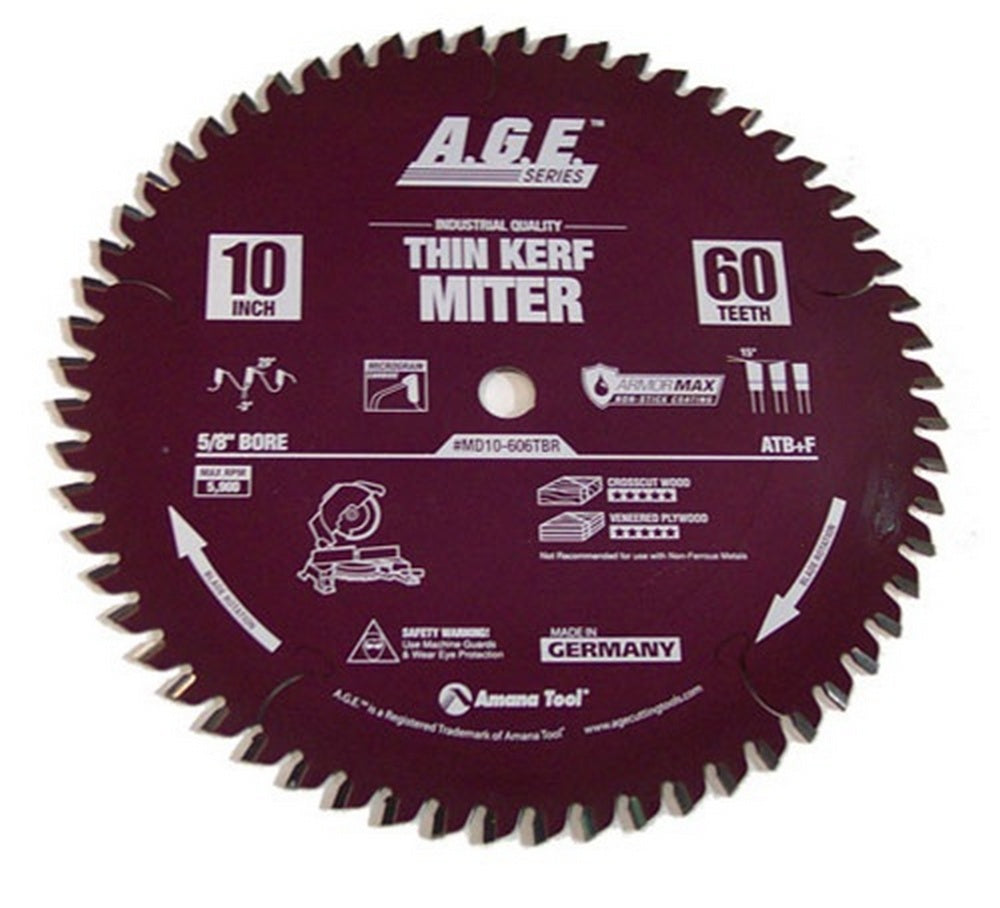 Amana Tool TKT Thin Compound Miter 10 in x 60T MD10-606TBR