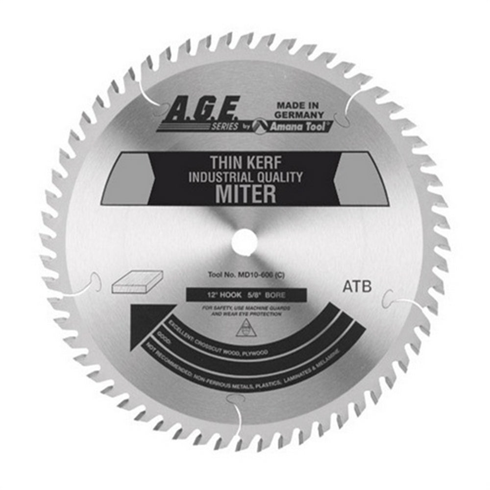 Amana Tool Thin Miter 12 in x 80T ATB 1 in Bore MD12-806