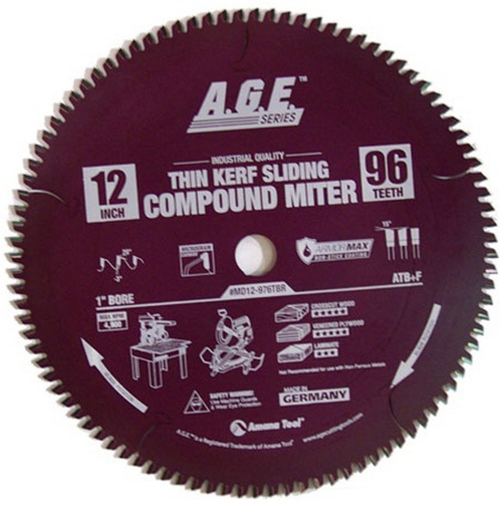 Amana Tool TKT Thin Compound Miter 12 in x 96T MD12-976TBR