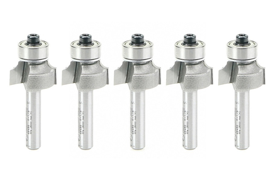 Amana Tool 5-Pack Carbide Tipped Corner Round 1/8 Radius x 3/4 Dia x 3/8 x 1/4 Inch Shank 49496-5
