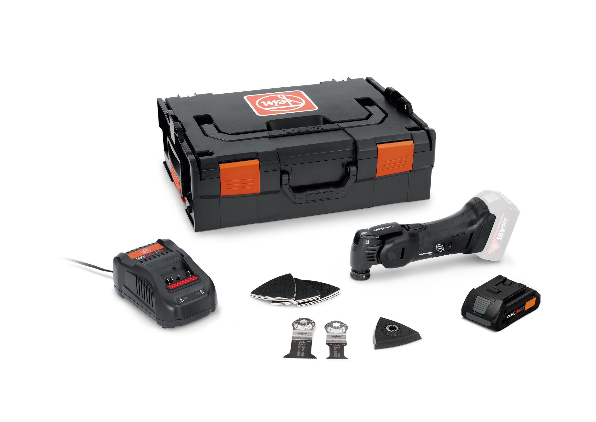 Fein MULTIMASTER AMM 700 MAX Black Edition 18V Cordless Oscillating Multi-Tool Kit with 4.0 Ah Battery 71294761090