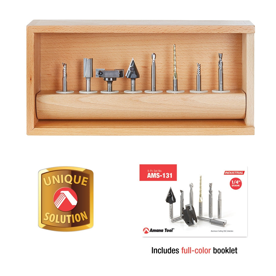 Amana Tool 8 pc CNC Signmaking Starter Set AMS-131