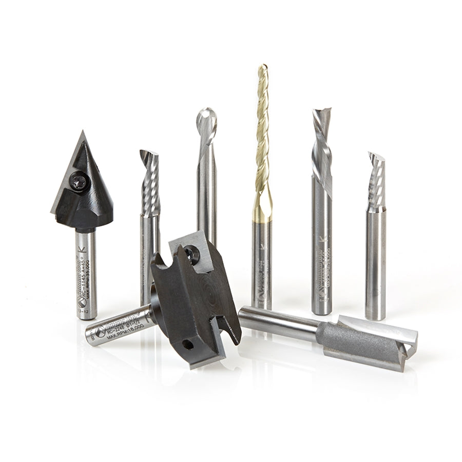 Amana Tool 8 pc CNC Signmaking Starter Set AMS-131