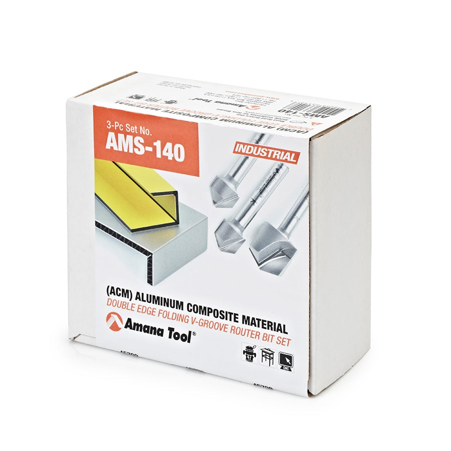 Amana Tool 3 pc ACM V 90 108 135 Deg. Set AMS-140