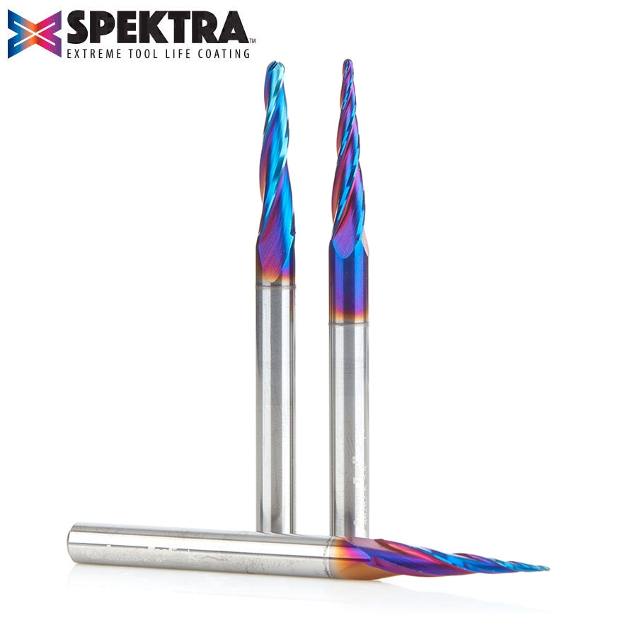 Amana Tool 3 pc 3D SC Carving Ball Nose, Spektra AMS-144-K