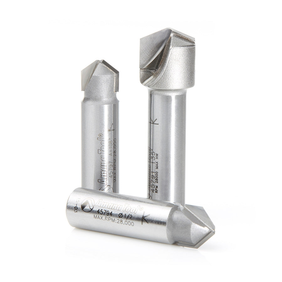 Amana Tool 3 pc ACM V 90 108 135 Deg. Set AMS-147