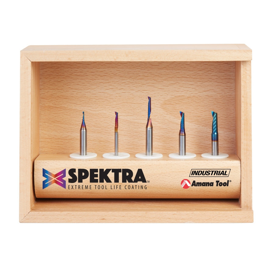 Amana Tool 5 pc SC Spiral Plastic, Spektra AMS-166-K