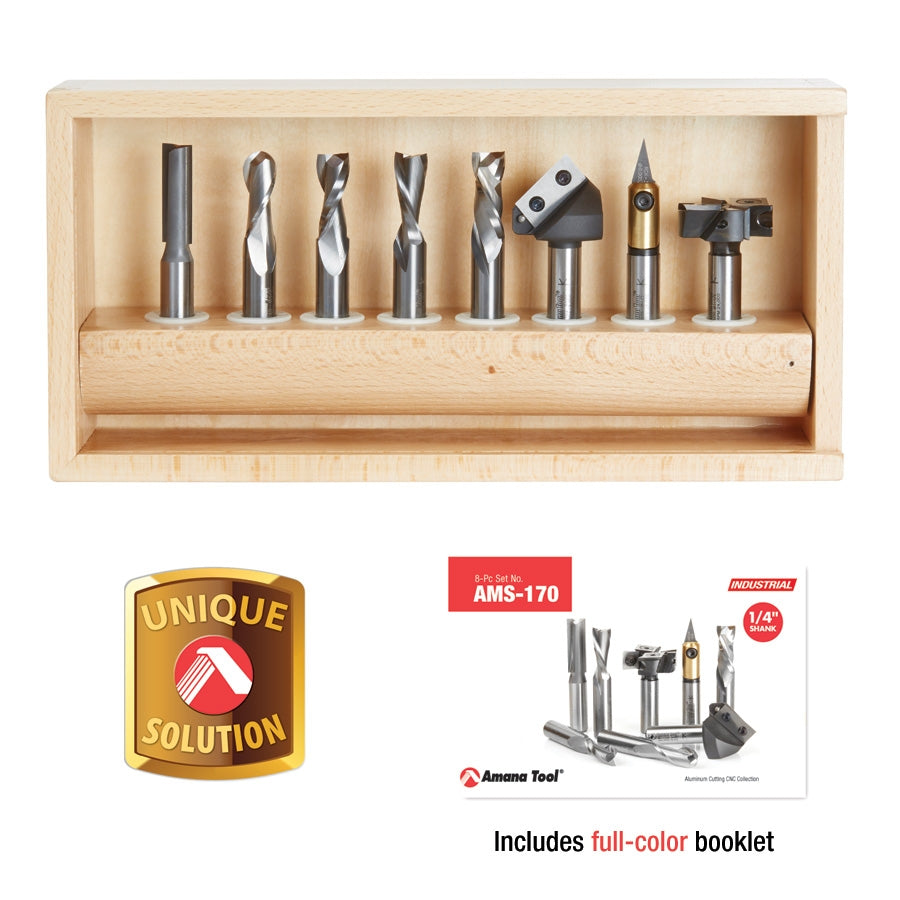 Amana Tool 8 pc CNC Collection 1/2 in Shank Set AMS-170