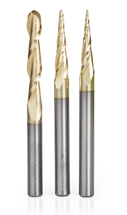 Amana Tool 3 pc 3D SC Carving Ball Nose ZrN AMS-185