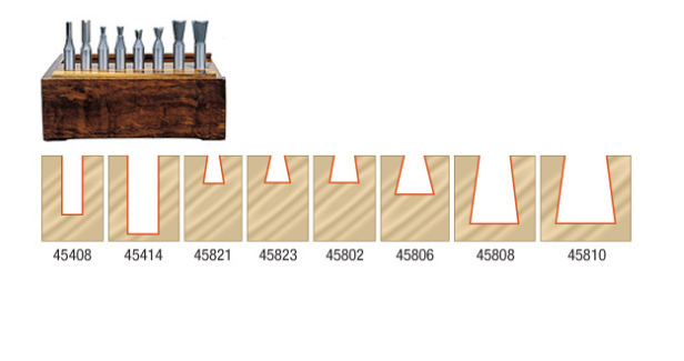 Amana Tool 8-pc INCRA JIG Dovetail Set AMS-408