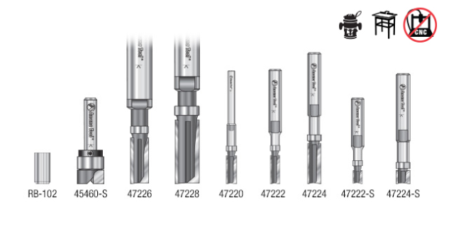 Amana Tool 8 pc Flush Trim Plunge Set AMS-600